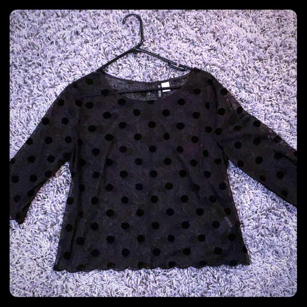Sheer Mid Sleeve Top